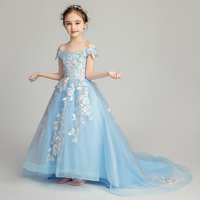 Atmospheric Dream Children Tail Princess Dress