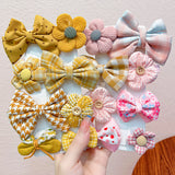 Children's Bow Hair Clip Girls Princess Super Fairy Fabric Flower Clip