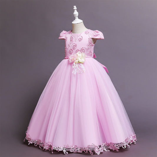 Girls Wedding Dress Princess Dress Flower Girl Fluffy Host