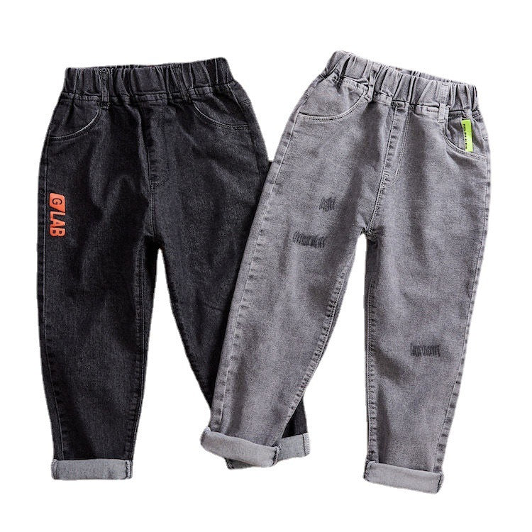 Children's Jeans Thin Loose Trousers