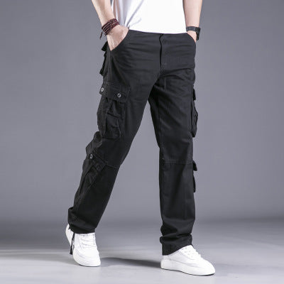 Cotton Multi-pocket Loose Cargo Trousers Straight Outdoor Large Size Camouflage Men's Pants