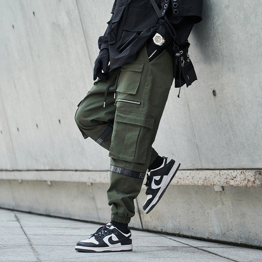 Men's Loose Plus Size Mechanical Style Trousers