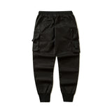 Autumn Dark Overalls Men's Loose Multi-pocket Ankle-tied Trousers