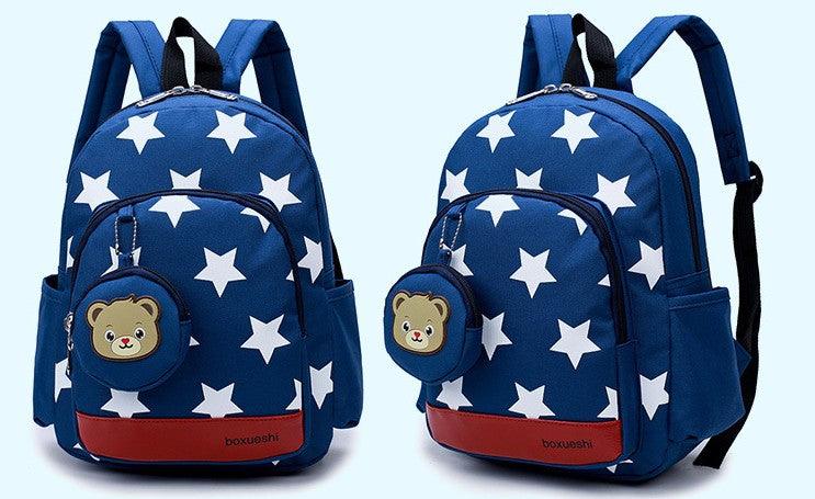 A small bear nursery school bag double shoulder bag - Almoni Express