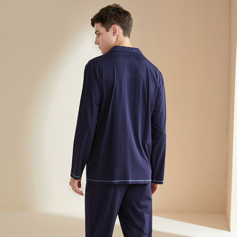 Men's Casual Long Sleeved Trousers Pajamas