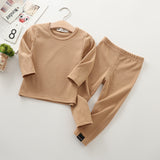 Autumn And Winter New Children's Long-sleeved Thick Pajamas Homewear Suit