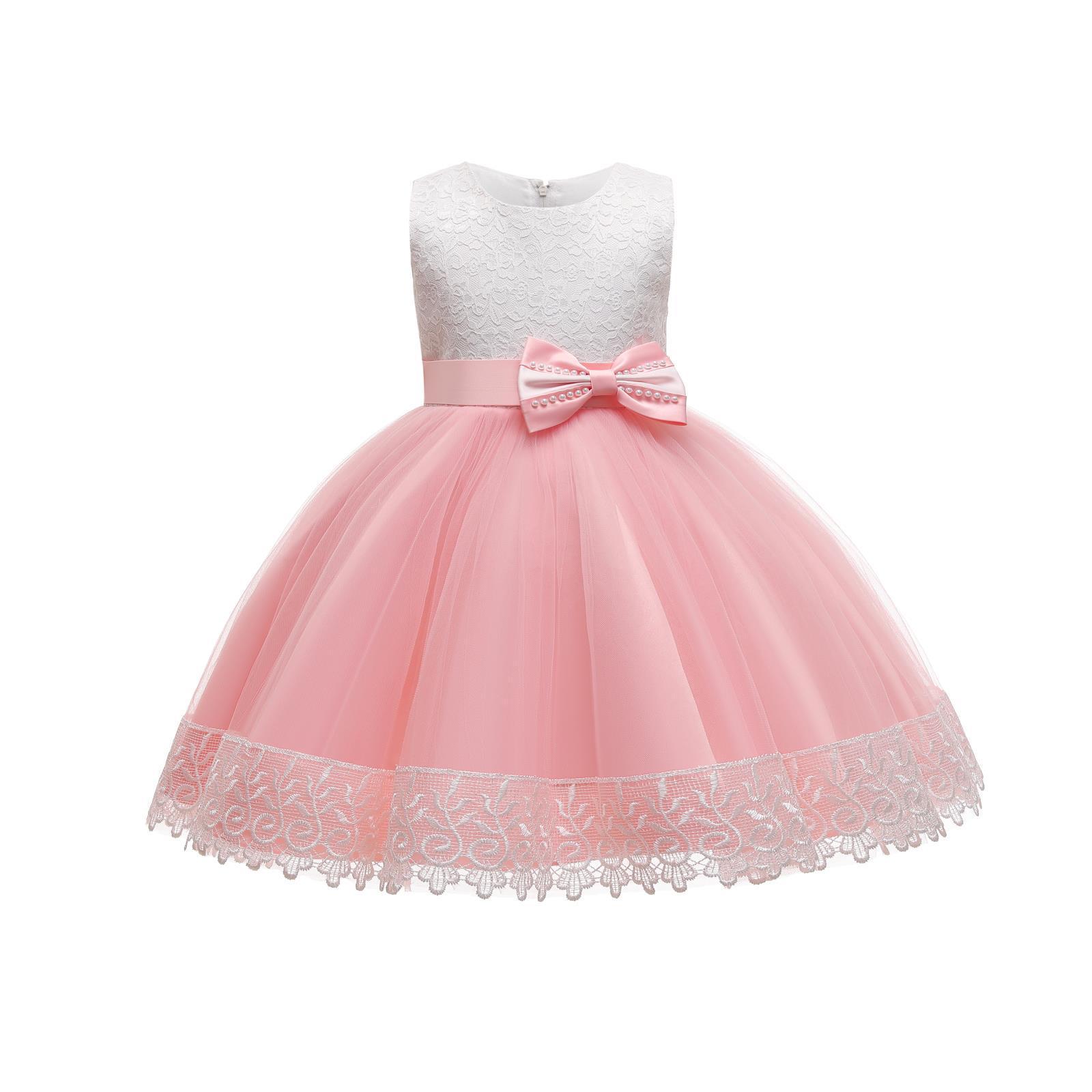 Lace Puffy Yarn Children's Clothing Princess Performance Dress Girls Dress