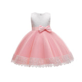 Lace Puffy Yarn Children's Clothing Princess Performance Dress Girls Dress