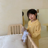 Children's Pajamas Cotton Gauze Polka Dot Long Sleeve Two-piece Set