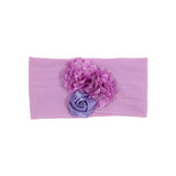 Satin Cloth Mesh Flower Rose Baby Headband