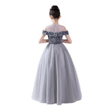 Princess Skirt Girls Net Gauze Skirt Silver Gray Playing Dress