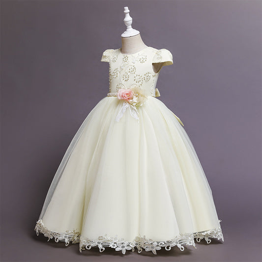 Girls Wedding Dress Princess Dress Flower Girl Fluffy Host