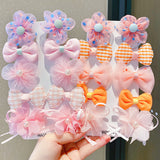 Children's Bow Hair Clip Girls Princess Super Fairy Fabric Flower Clip