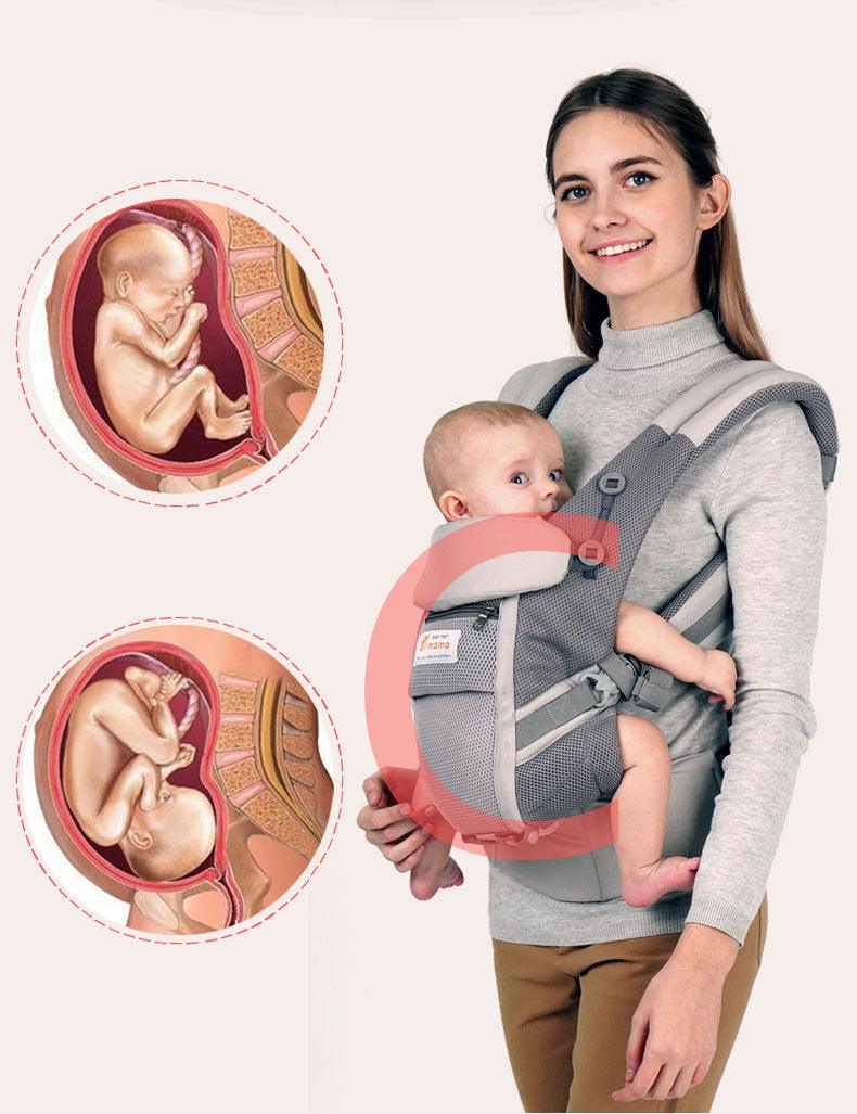 Adjustable Full Stage Breathable Sling Baby Carrier Waist Stool - Almoni Express