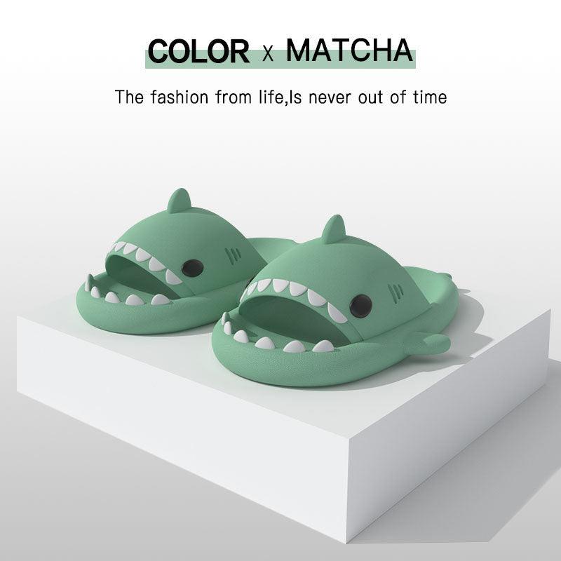 Adult's Slippers Indoor Outdoor Funny Shark Cartoon - AL MONI EXPRESS