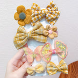 Children's Bow Hair Clip Girls Princess Super Fairy Fabric Flower Clip