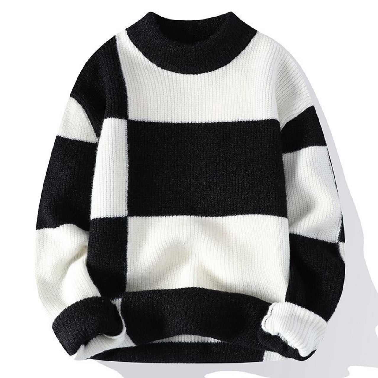 Men's FallWinter Half Turtleneck Knitted Bottoming Shirt For Boys Thickened Warm Wool Clothes