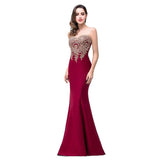 Amazon Europe dress sexy back hollow applique package hip dress fishtail skirt female perspective - Almoni Express