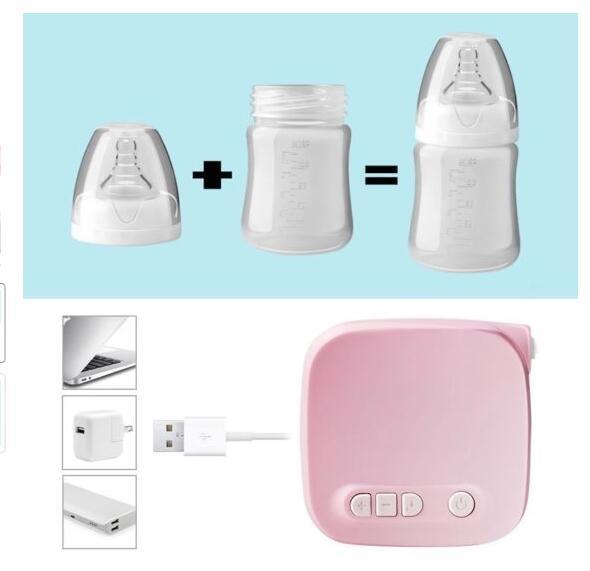 Automatic Milk Pumps Kit Electric Breast Natural Suction Enlarger Feeding Bottle USB Breast Milksucker BM - Almoni Express