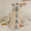 Autumn And Winter Coral Fleece Nightdress Female Cute Cartoon Dinosaur Nightgown Female - AL MONI EXPRESS