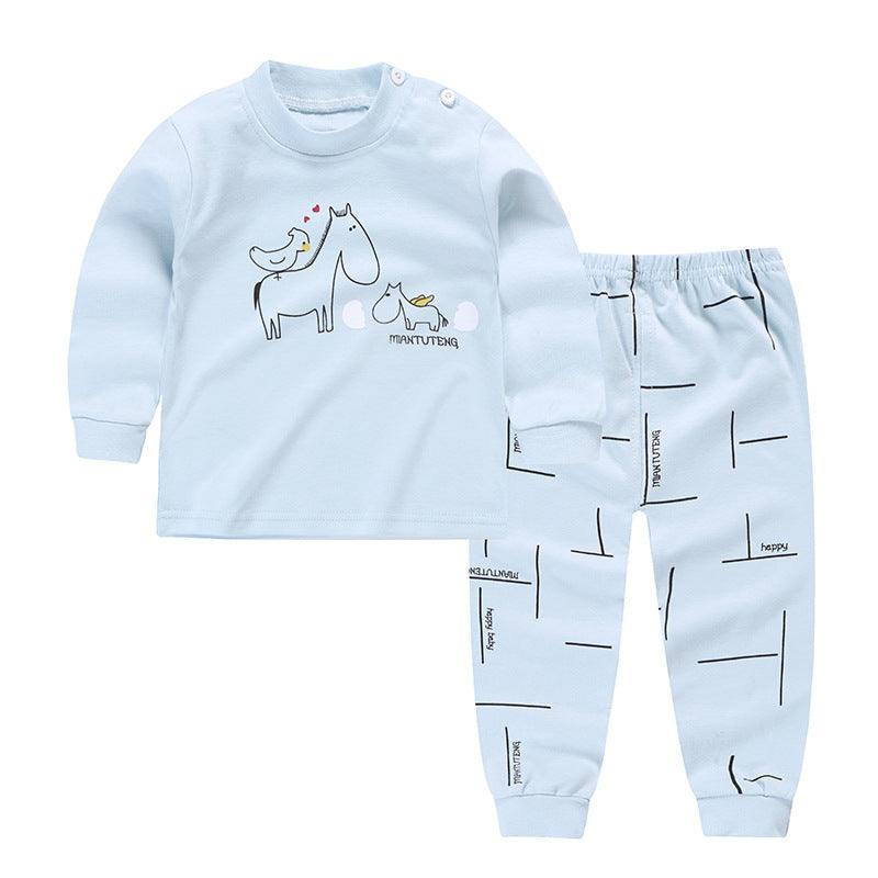 Autumn And Winter Pajamas, Baby Autumn Clothes, Long Trousers, Girls' Home Clothes, Long Sleeves - Almoni Express