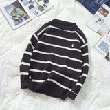 Autumn And Winter Turtleneck Sweaters For Men And Boys Trend All-match Line Clothes Lazy Wind - Almoni Express