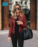 Autumn And Winter Women's Fashion Leather Pu Suit Jacket - Almoni Express