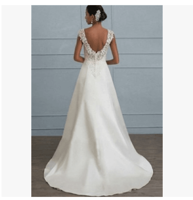 Autumn new white temperament lace dress European wedding bridesmaid backless low collar large size dress long skirt - Almoni Express