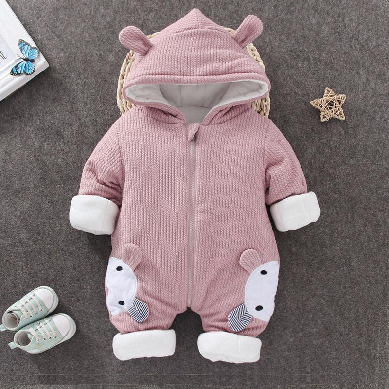 Autumn Winter Coat Jumpsuit Baby Clothing Newborn Snowsuit Boy Warm Romper Down Cotton Jackets Girl Snow clothes Bodysuit - Almoni Express