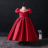 New Satin Korean Princess Dress One Year Old