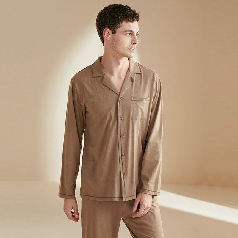 Men's Casual Long Sleeved Trousers Pajamas