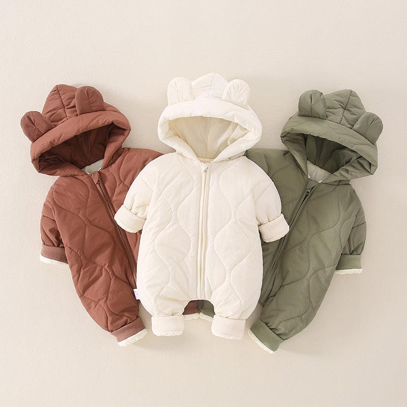 Baby Autumn And Winter Rompers Thermal Clothes - Almoni Express