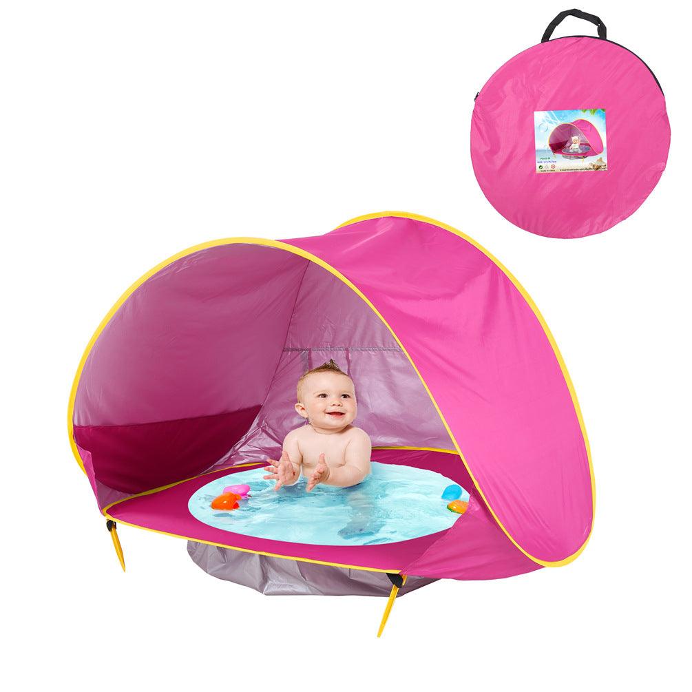 Baby Beach Tent Kids Outdoor Camping Easy Fold Up Waterproof Up Sun Awning Tent UV-protecting - Almoni Express