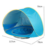 Baby Beach Tent Kids Outdoor Camping Easy Fold Up Waterproof Up Sun Awning Tent UV-protecting - Almoni Express