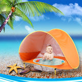 Baby Beach Tent Portable Shade Pool UV Protection Sun Shelter For Infant Outdoor Toys Child Swimming Pool Play House Tent Toys - Almoni Express