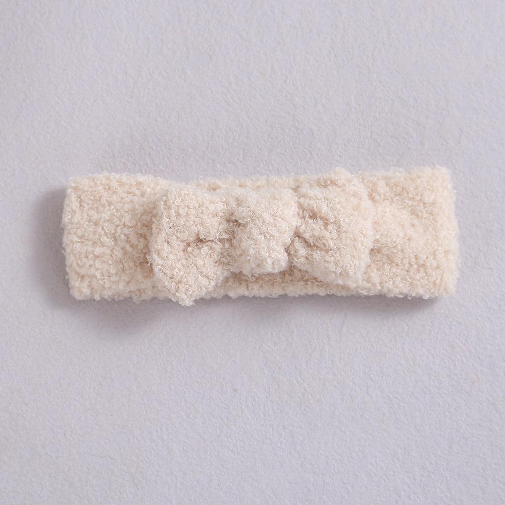 Baby Bow Nylon Elastic Fleece Headband - Almoni Express