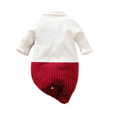 Baby Boy Gentleman Jumpsuit Baby Autumn Clothing - Almoni Express