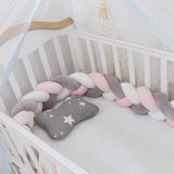 Baby Bumper Bed Braid Knot Pillow Cushion Bumper for Infant cuna Bebe lit Crib Protector Cot Bumper Room Decor - Almoni Express