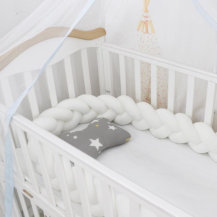 Baby Bumper Bed Braid Knot Pillow Cushion Bumper for Infant cuna Bebe lit Crib Protector Cot Bumper Room Decor - Almoni Express