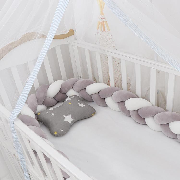 Baby Bumper Bed Braid Knot Pillow Cushion Bumper for Infant cuna Bebe lit Crib Protector Cot Bumper Room Decor - Almoni Express