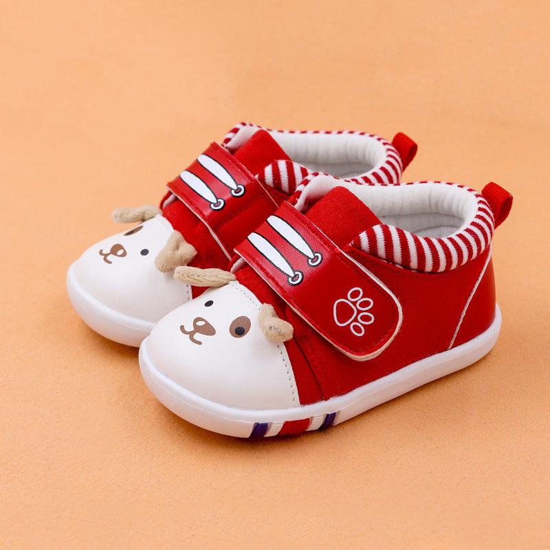 Baby cartoon toddler shoes baby shoes non-slip toe cap - Almoni Express