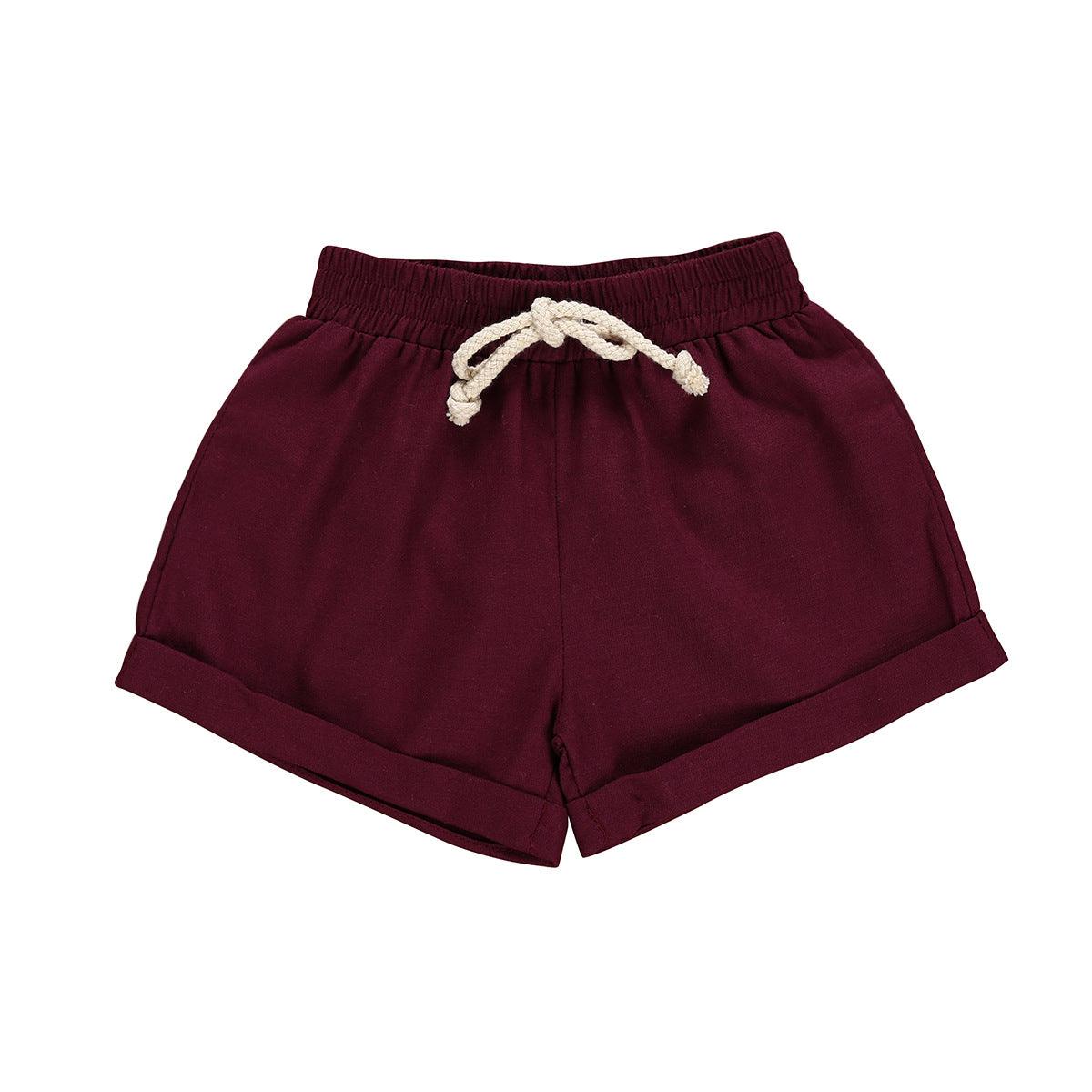 Baby children solid color shorts - Almoni Express