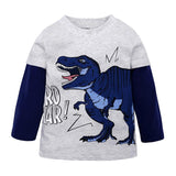 Baby Clothes Boy Cottoming Shirt Children Long Sleeve T-shirt - Almoni Express