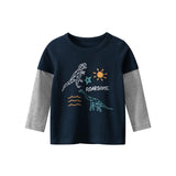 Baby clothes children's long-sleeved T-shirt boys bottoming shirt - Almoni Express