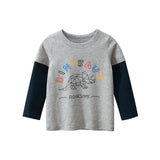 Baby clothes children's long-sleeved T-shirt boys bottoming shirt - Almoni Express