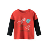 Baby clothes children's long-sleeved T-shirt boys bottoming shirt - Almoni Express