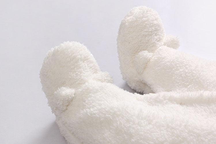 Baby clothes lamb winter cotton padded clothes baby newborn baby skin thickening climb Siamese clothes cotton - Almoni Express