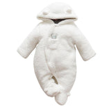 Baby clothes lamb winter cotton padded clothes baby newborn baby skin thickening climb Siamese clothes cotton - Almoni Express