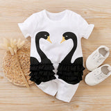 Baby Clothes Short Sleeve Baby Casual Onesies - Almoni Express