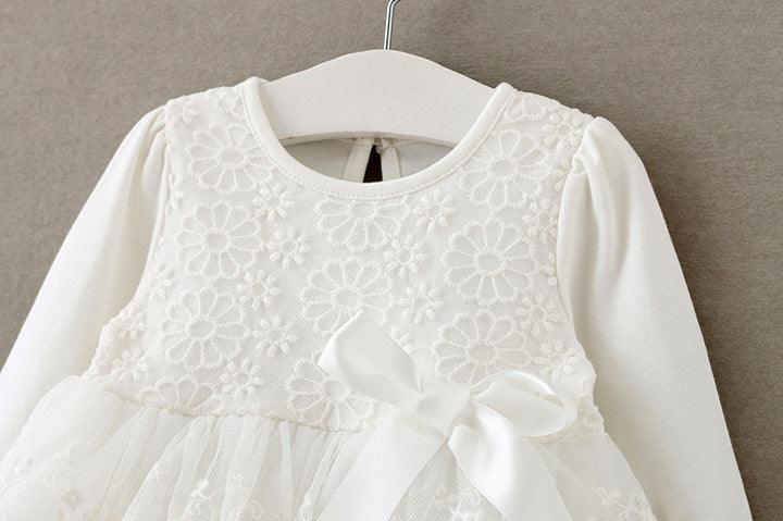 Baby clothing lace princess dress dress 0-12 months of spring and autumn direct manufacturers - Almoni Express